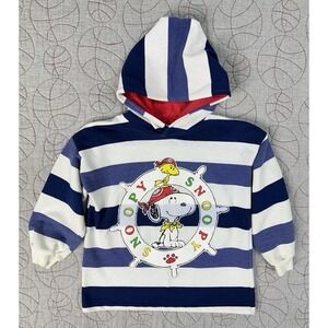 VTG Snoopy & Woodstock Nautical Pirate Kids Hoodie / Size 7 / Made In USA